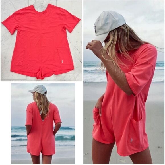 Free People Pants - New! Free People Hot Shot Tee Romper Small